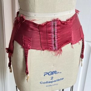 GARY GRAHAM Distressed Rose Garter Belt